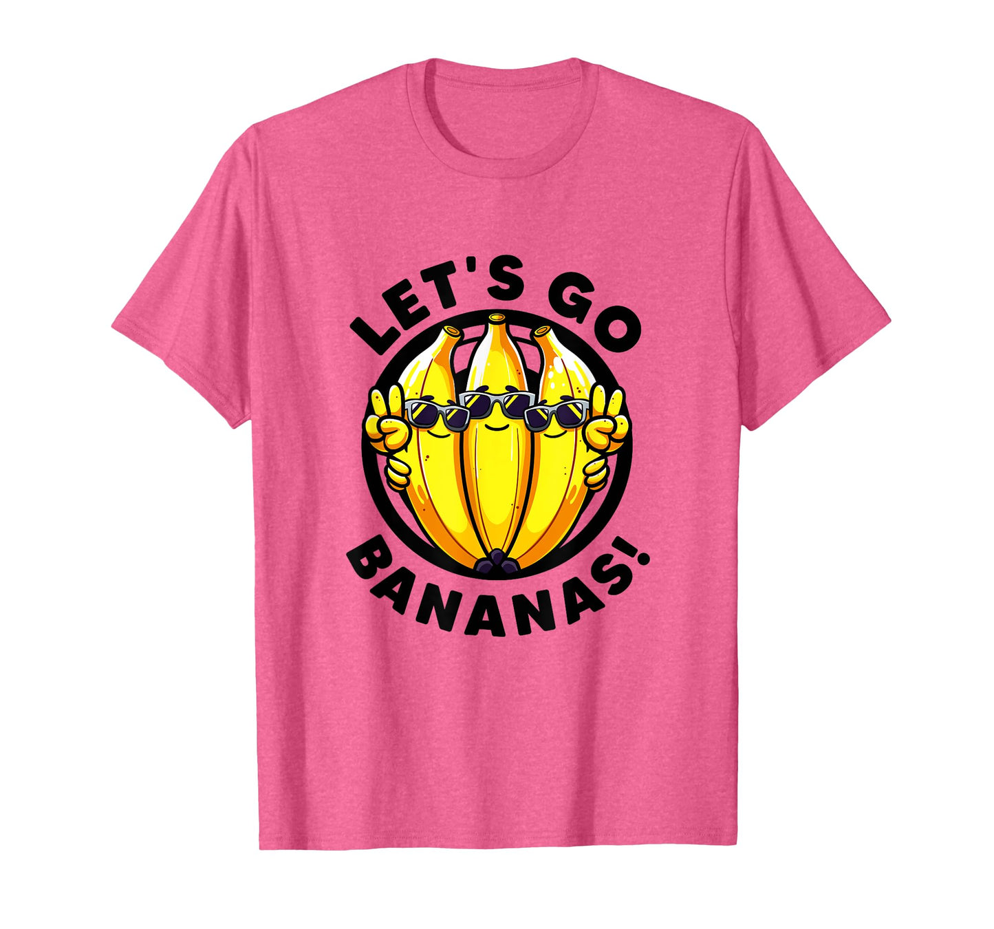 Lets Go Bananas Cute Yellow Banana Lover Fruit Funny Bananas T-Shirt