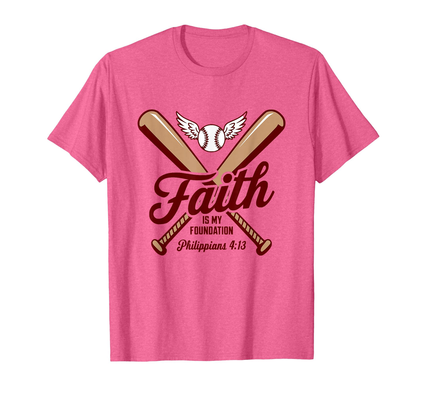 Christian Baseball Player Bible Verse Inspiration Sports T-Shirt
