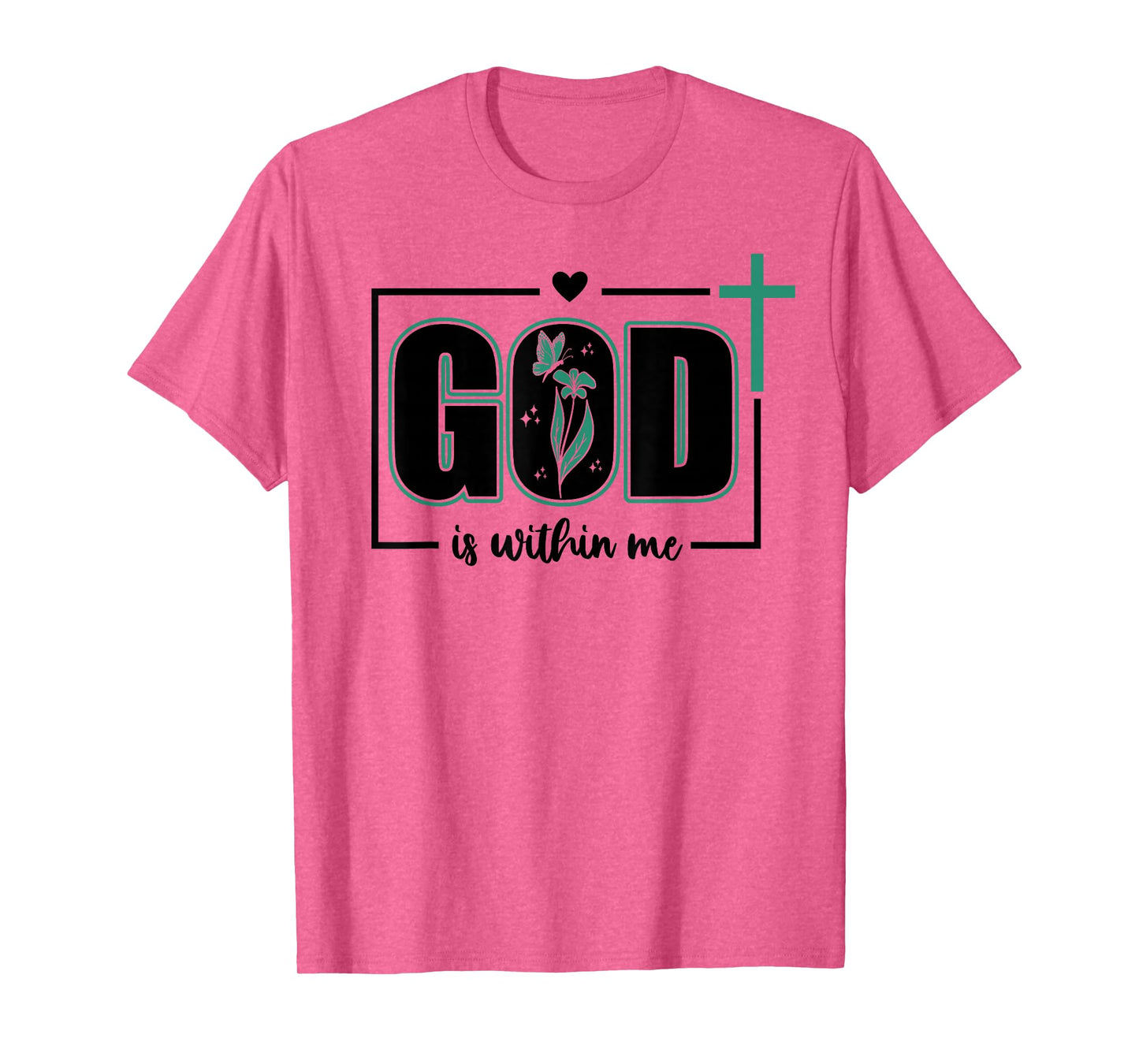 God is Within Me Will I Not Fall Psalm 46:5 Bible Verse Sage T-Shirt