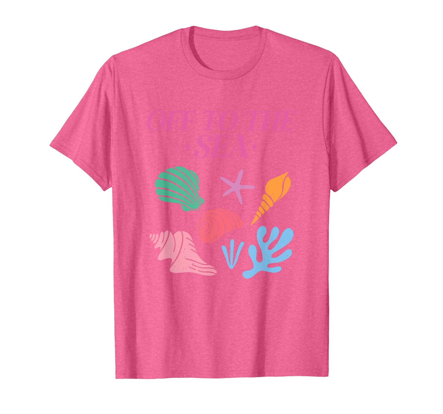 Off To The Sea Summer Cute Beach Colorful Seashells Starfish T-Shirt for Men Women Girls Kids