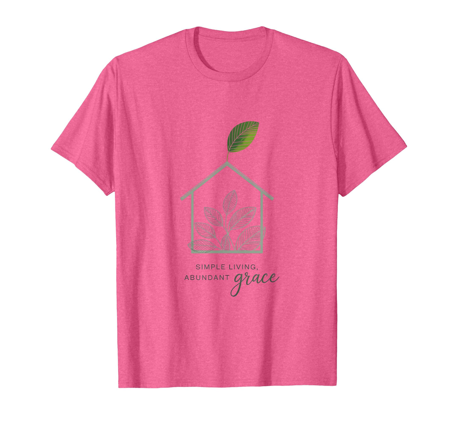 Simple Living Abundant Grace Christian Home Inspiration T-Shirt