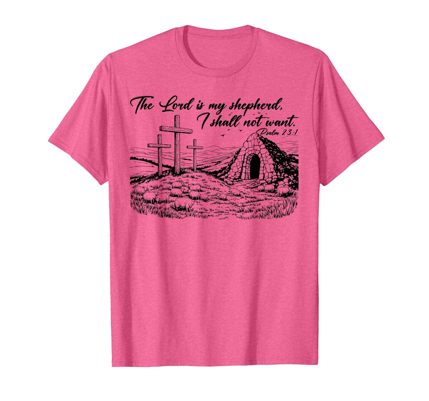 The Lord Is My Shepherd Jesus Christian Sheep Happy Easter T-Shirt