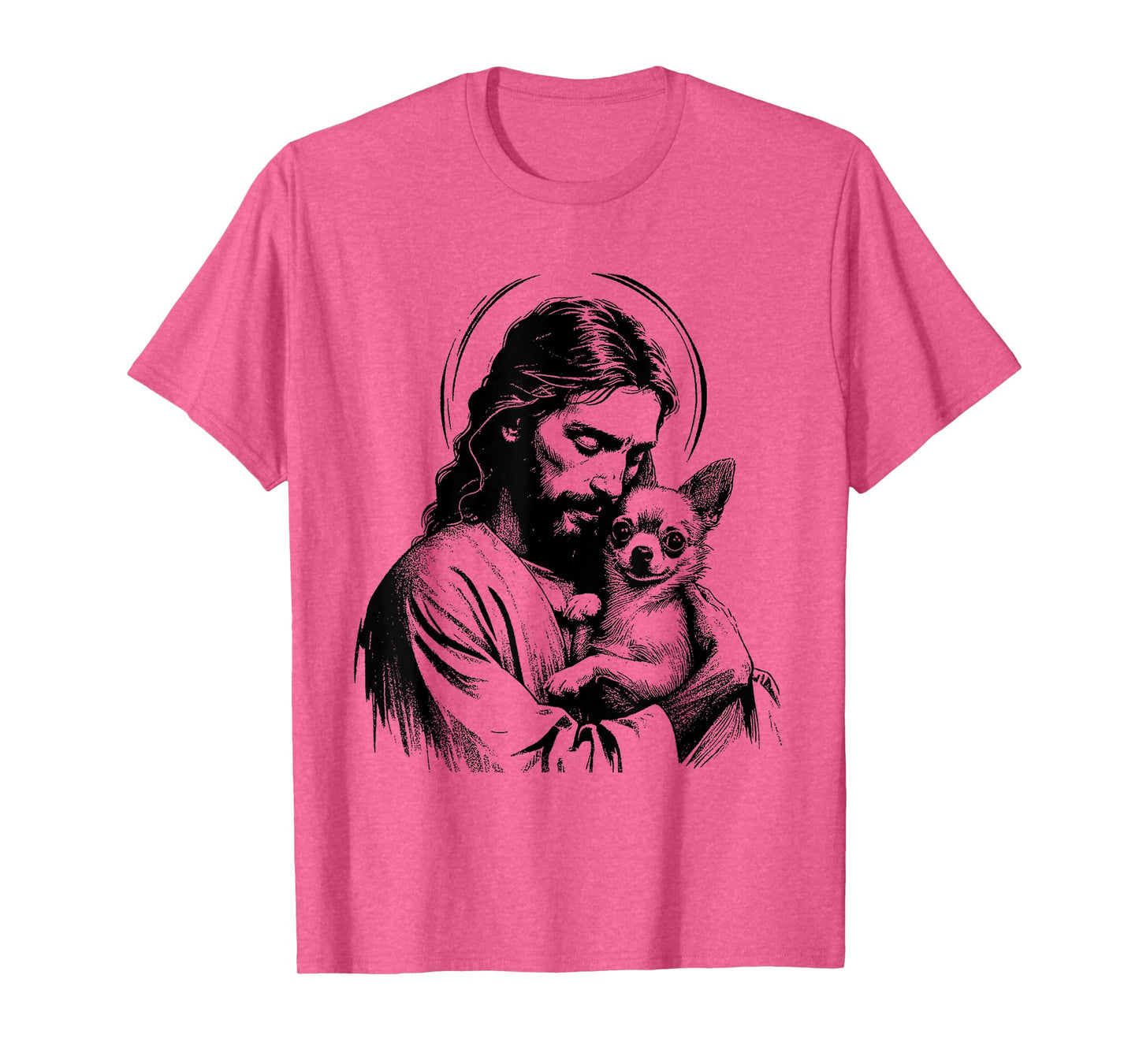 Retro Chihuahua Apparel Gifts Jesus Chihuahua Dog - Funny Christian Religious Dog Lover T-Shirt
