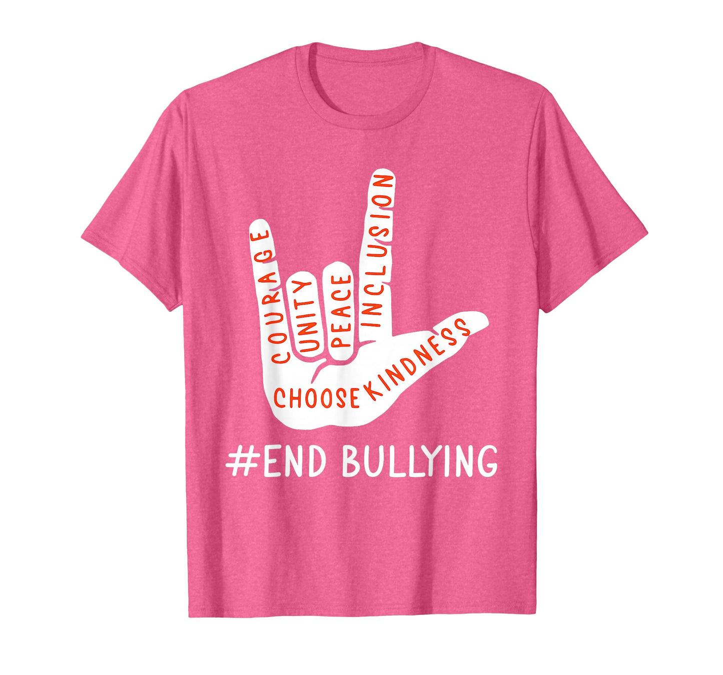 Unity Day Orange Anti Bullying Love Peace Inclusion Teachers T-Shirt
