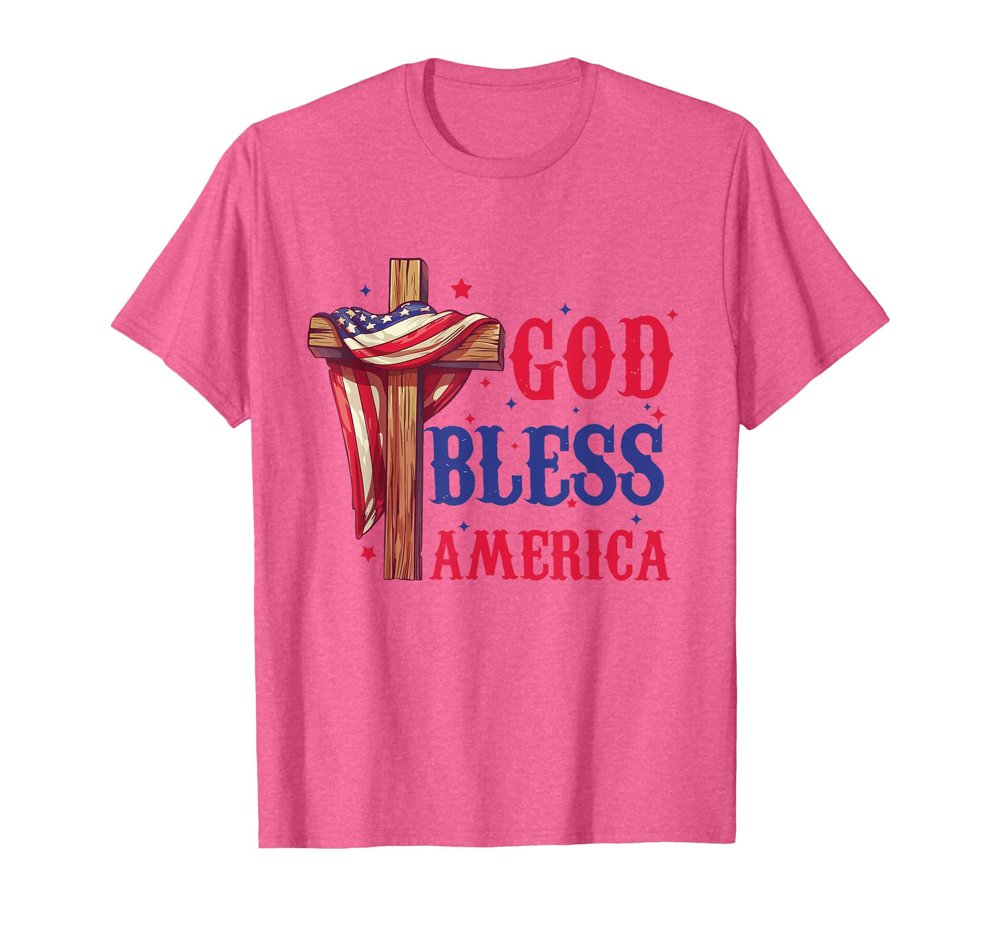 Flag God Bless America T-Shirt Fourth of July Shirt T-Shirt