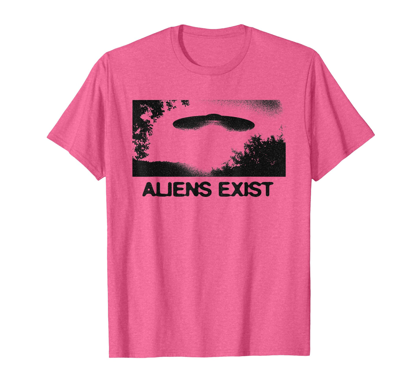 Aliens Exist UFO Sighting Retro Sci-Fi Graphic Tee T-Shirt