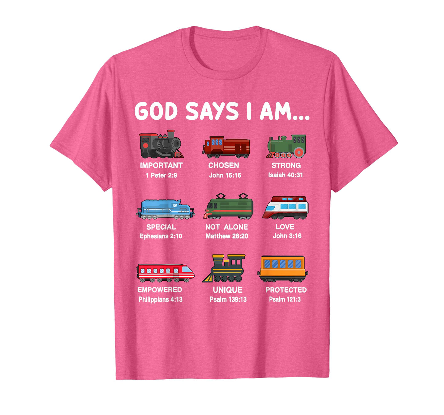 God Say I Am Train Shirt Toddler Boy Christian Locomotive T-Shirt