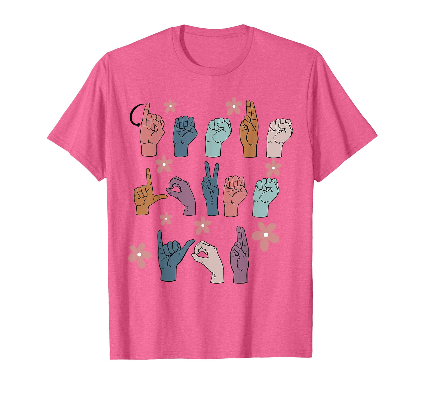 Jesus Loves You ASL Sign Language Christian Women Girls T-Shirt