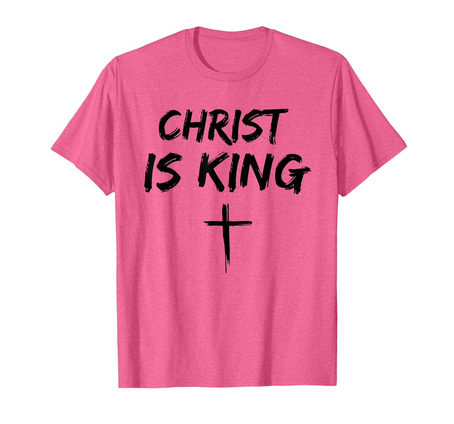 Jesus Christ is King Christian Cross God Faith Bible Minimal T-Shirt