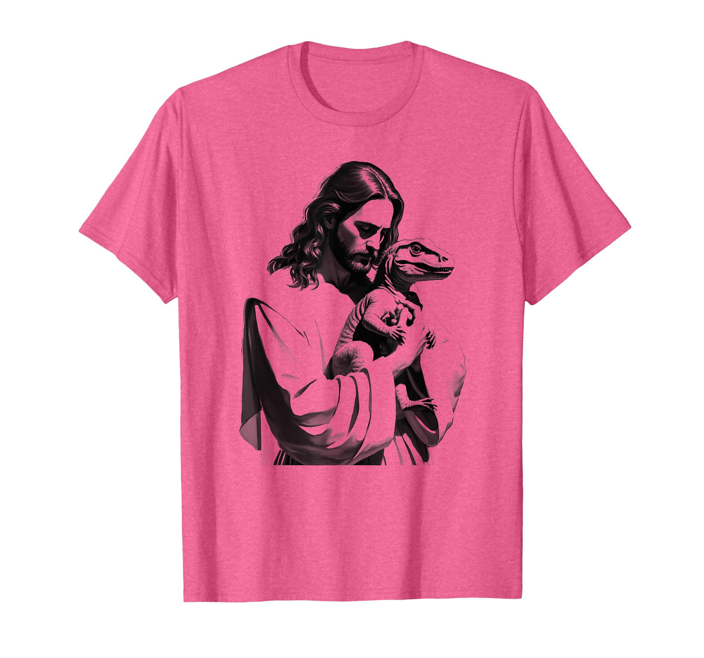 T-Rex Lover Dinosaur Christian Jesus Holding T-Rex T-Shirt
