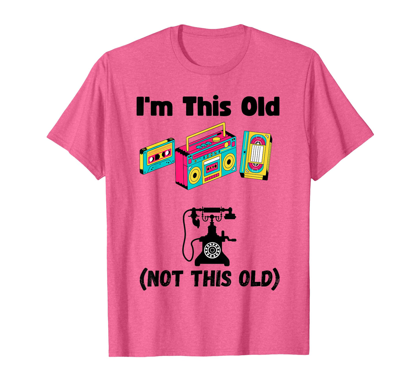 Funny I'm this old cassette VHS music player fun old person T-Shirt