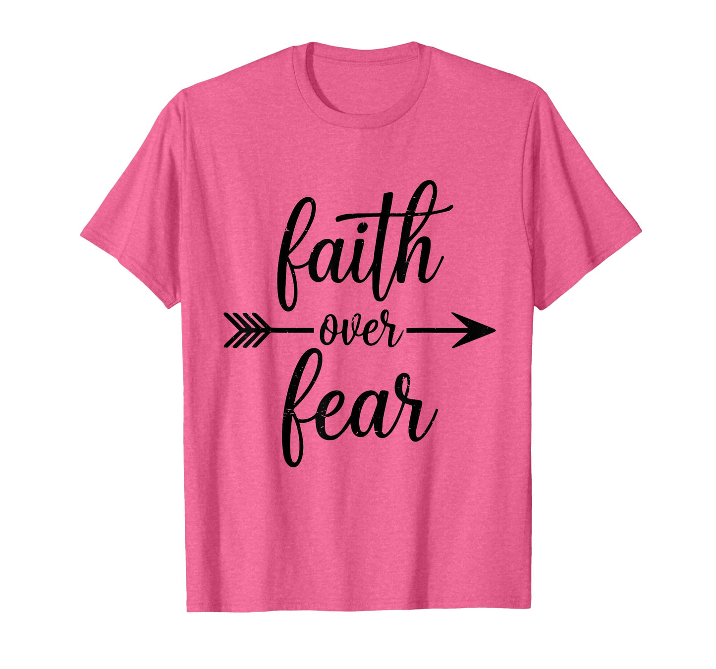 Cute Christian Faith Over Fear Teen Girl Bible Verse Church T-Shirt