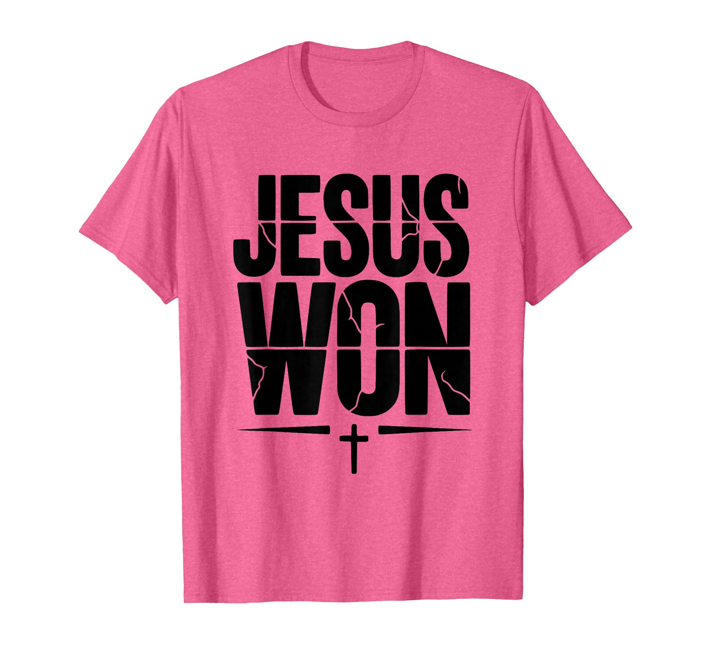 Jesus Won Victory Cross Faith Christian Belief T-Shirt