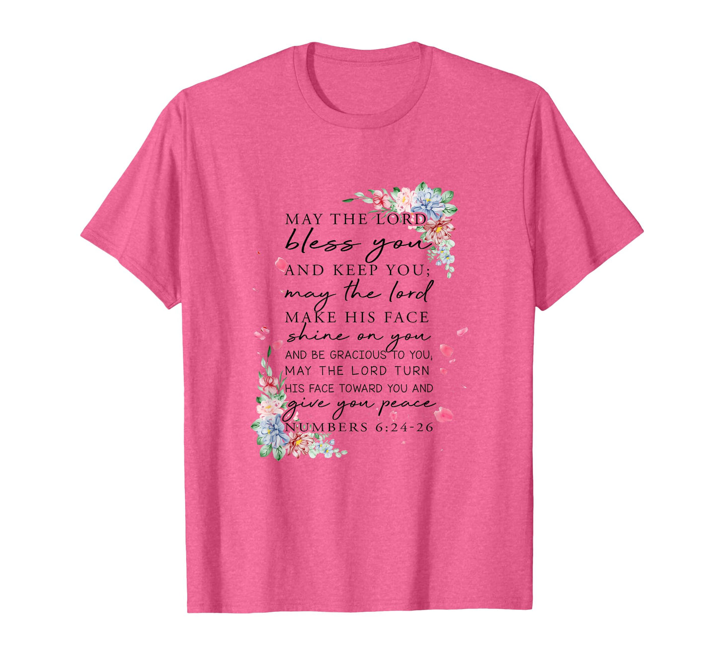 Christian Jesus Lovers Bible Numbers 6:24-26 Lord Bless You T-Shirt