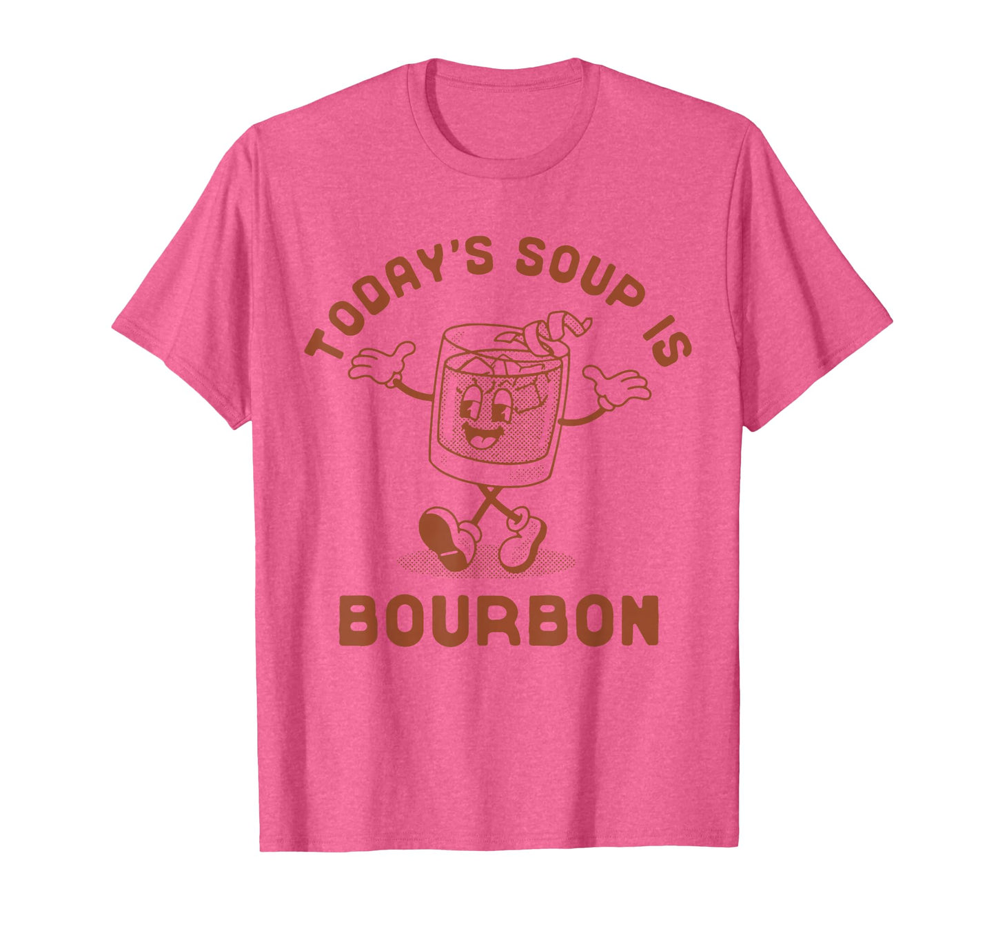 Today's Soup Is Bourbon - Funny Lover Bourbon Glass Vintage T-Shirt