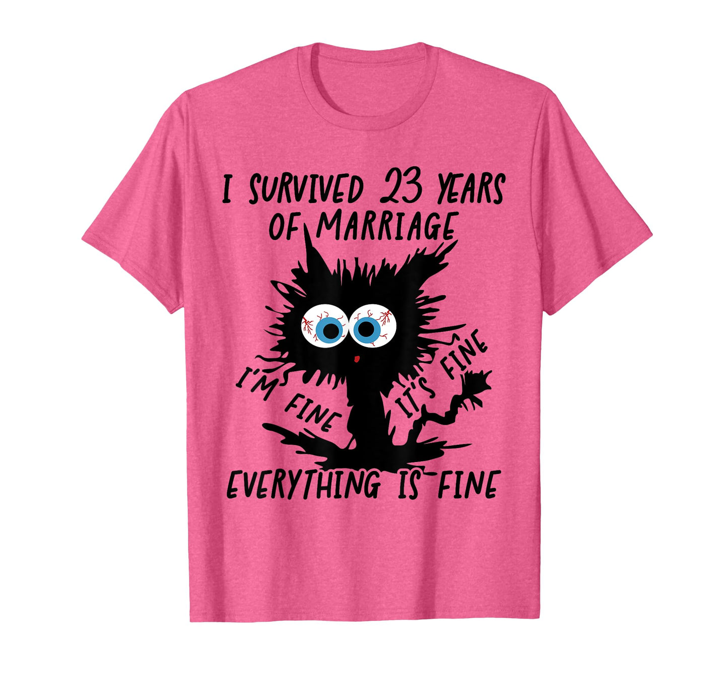 Silver Plate Wedding I Survived 23 Years Of Marriage T-Shirt