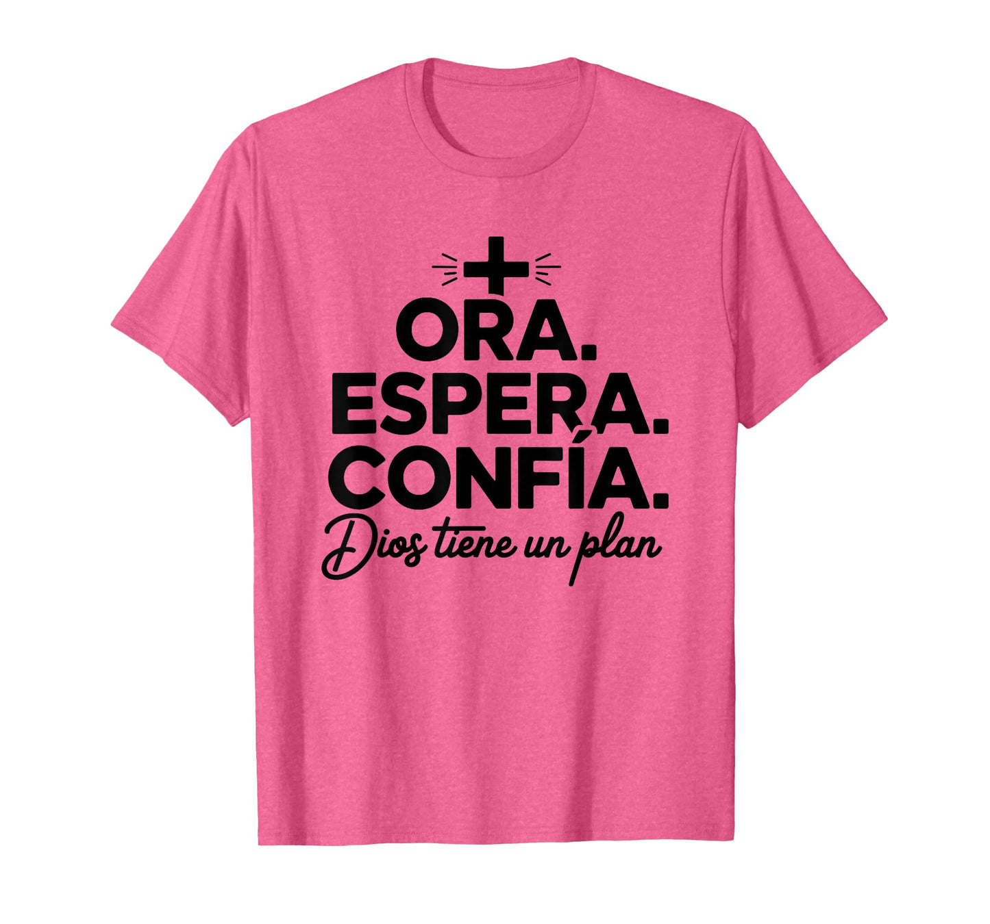 Ora Espera Confía Dios Tiene Un Plan Fe Cristiana Cristianos T-Shirt
