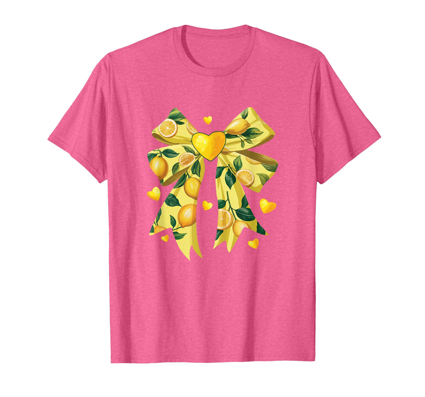 Lemon Fruit Coquette Bow For Women Girls Summer Vacation T-Shirt