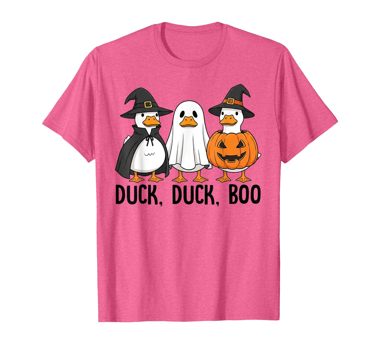 Duck Duck Boo Funny Duck Retro Men Women Halloween T-Shirt