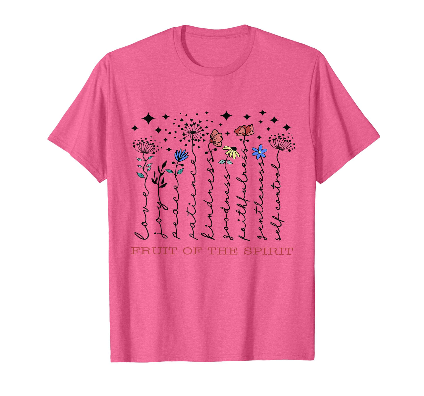 Fruit Of The Spirit Christian Religious Bible Verse Flowers T-Shirt