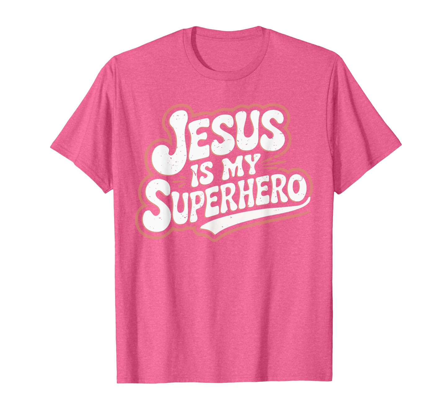 Girls Jesus is My Superhero Christian Toddler Sister God Mom T-Shirt