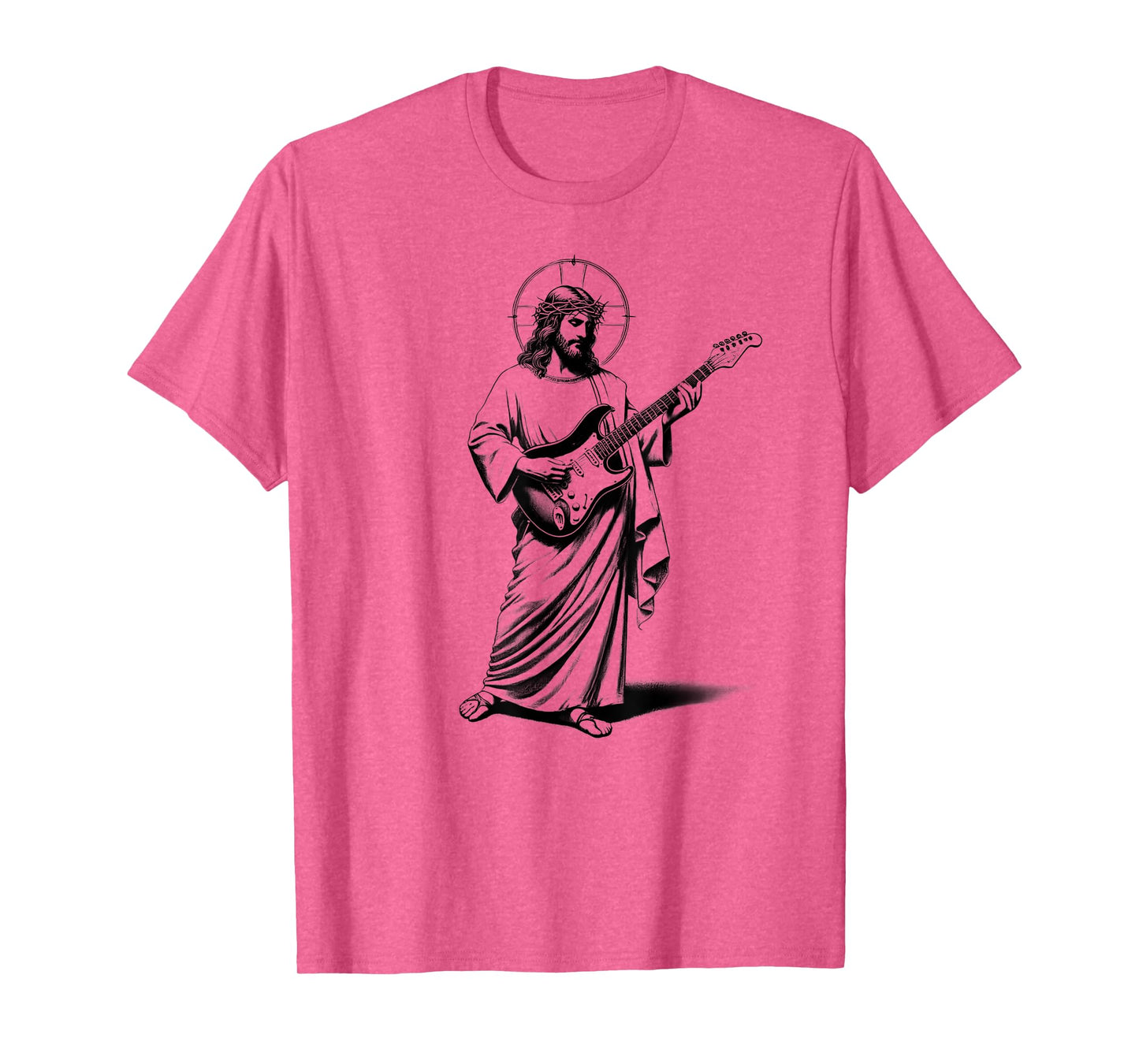 Funny Jesus Playing Electric Guitar Guitarist Christian Rock T-Shirt