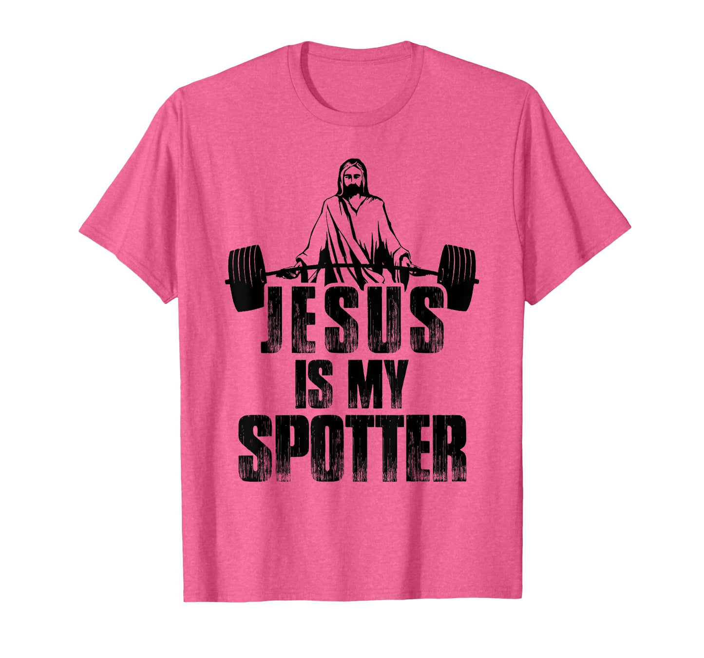Christian Shirt Funny Gym Jesus Is My Spotter Gift T-Shirt