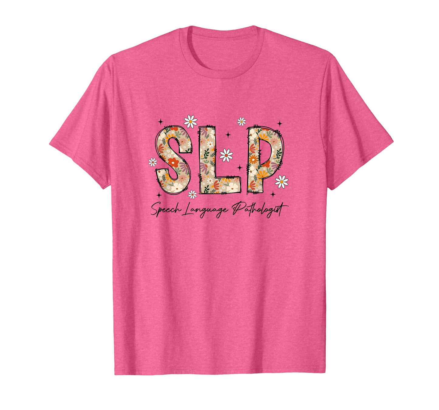 Speech Therapy Retro Flower Speech Language Pathologist Slp T-Shirt