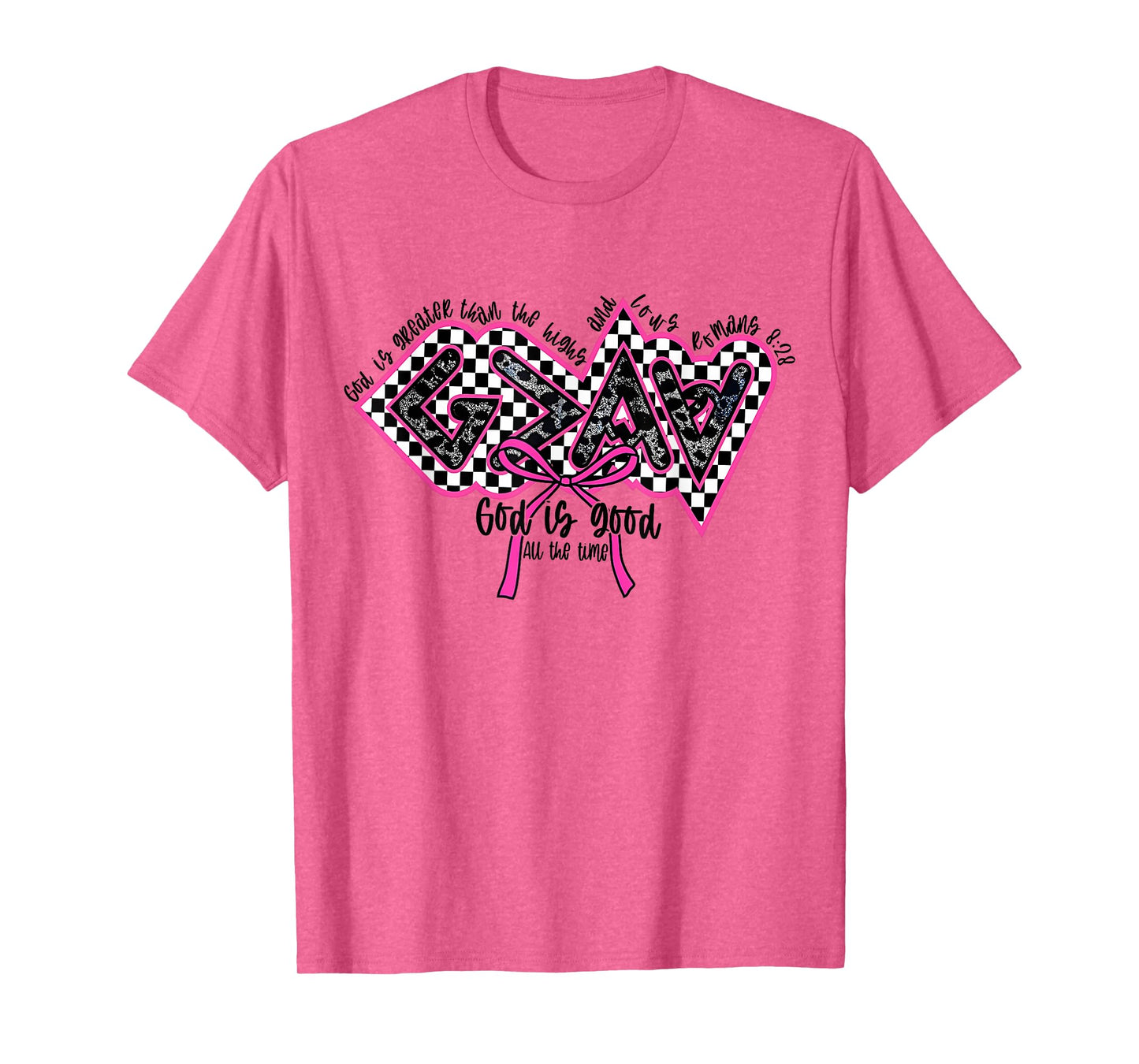 Christian God Is Good All The Time Jesus Coquette Bow T-Shirt