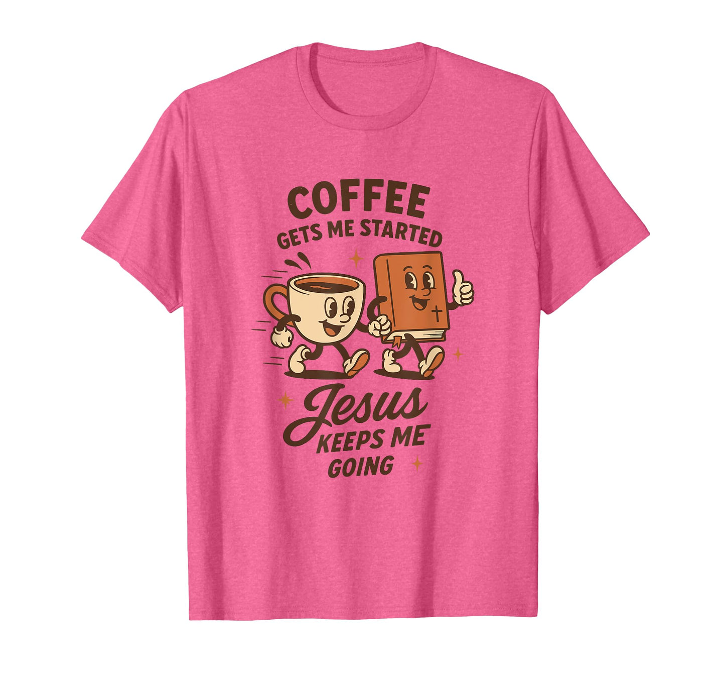 Coffee and Jesus Retro Christian Faith Based Coffee Lover T-Shirt