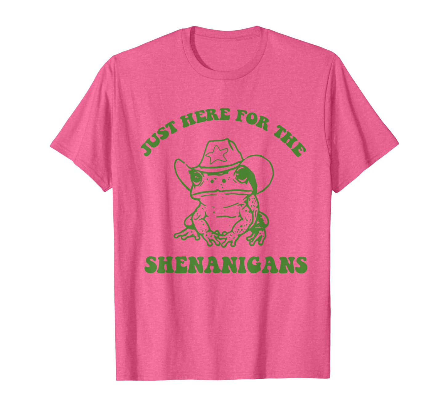 Just Here for the Shenanigans Funny Frog St Patrick Day T-Shirt