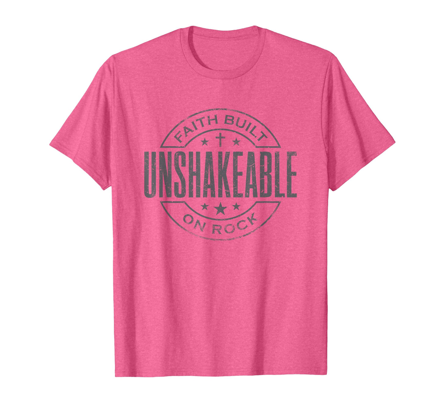 Unshakeable Faith Built On Rock Bible Christian T-Shirt