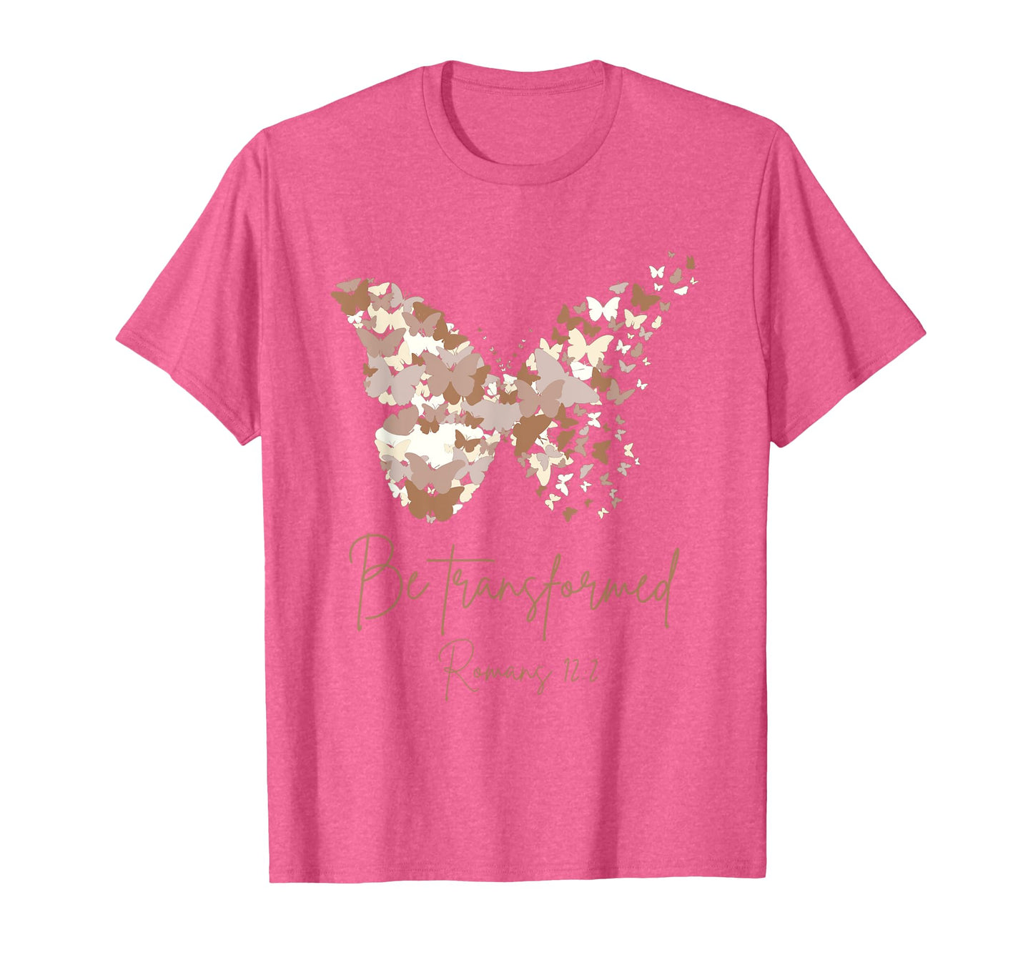 Be Transformed Romans 12:2 Butterfly Christian Bible Cute T-Shirt