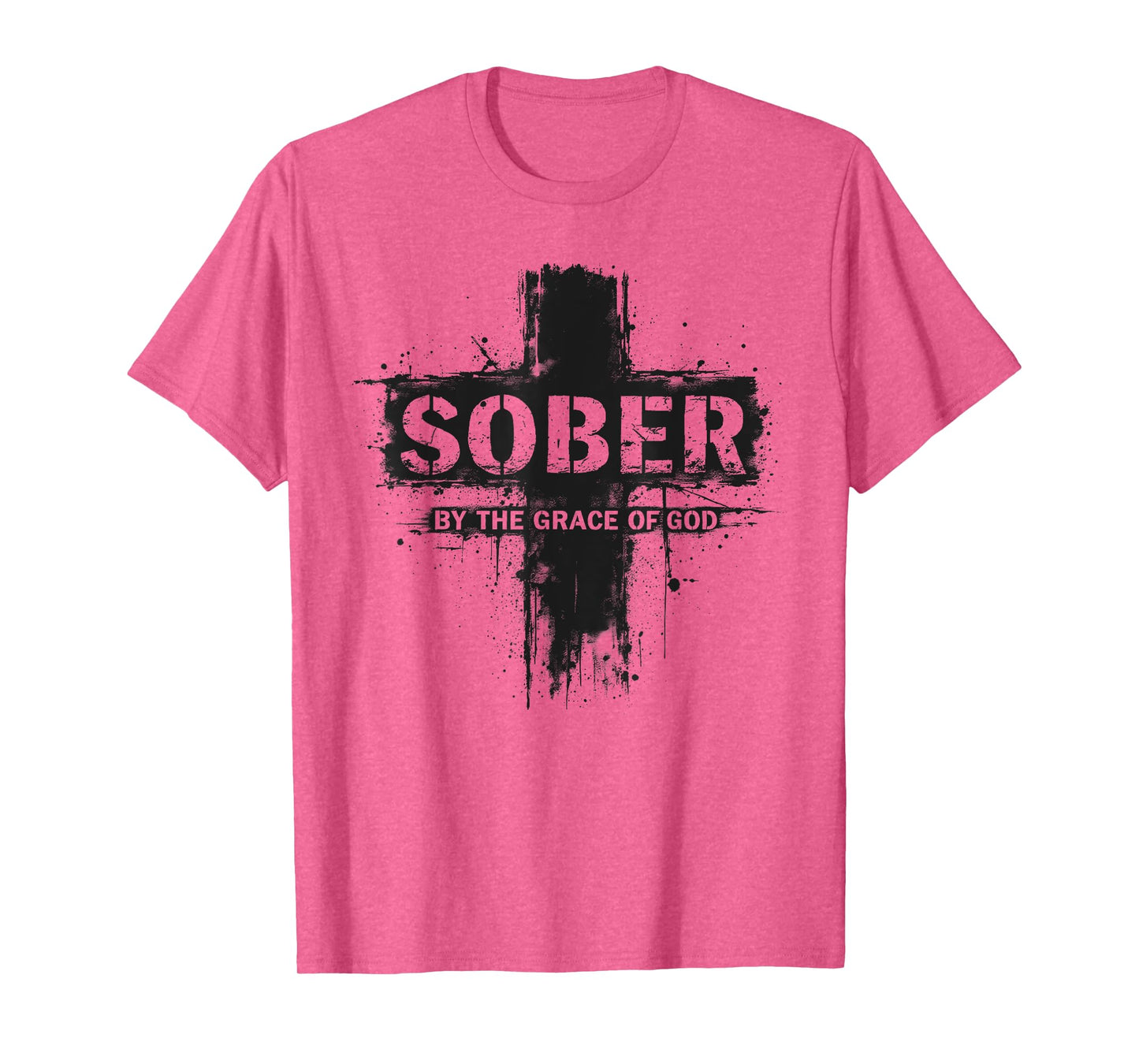 Sober By the Grace Of God Sobriety Christian Recovery AA T-Shirt
