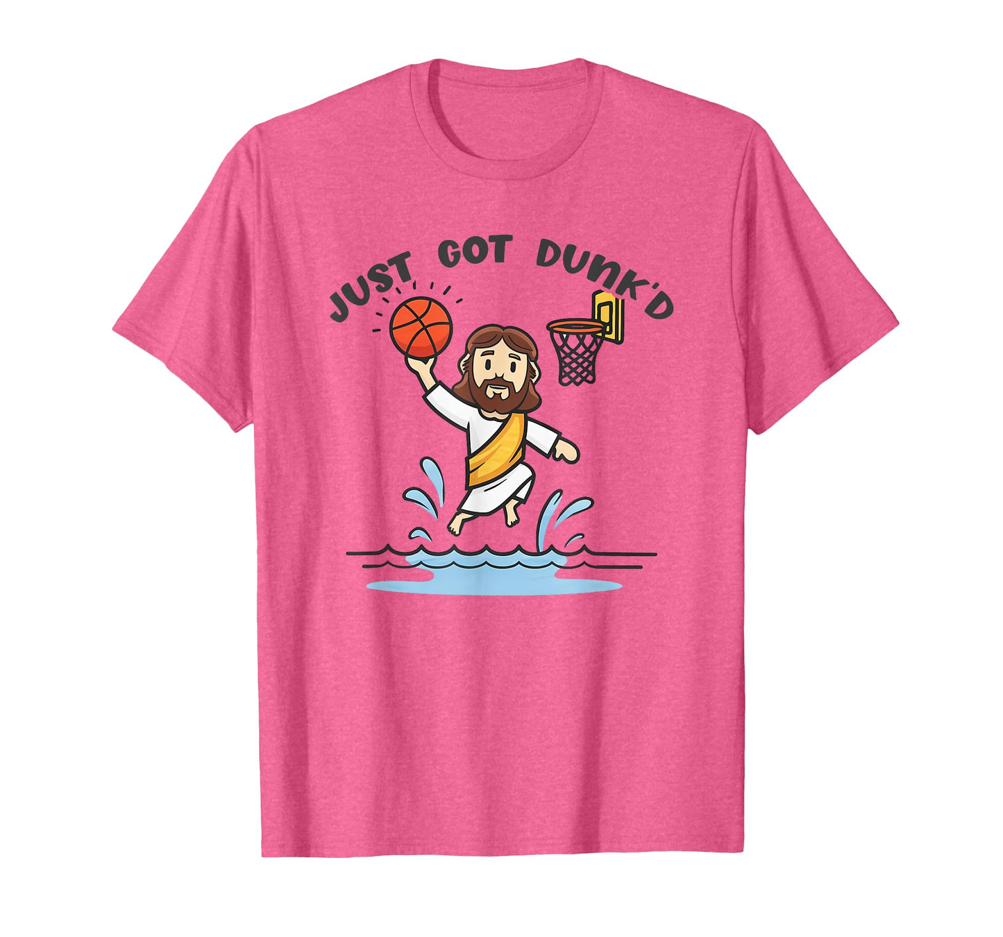 Just Got Dunked Funny Baptism Jesus Playing Basketball T-Shirt