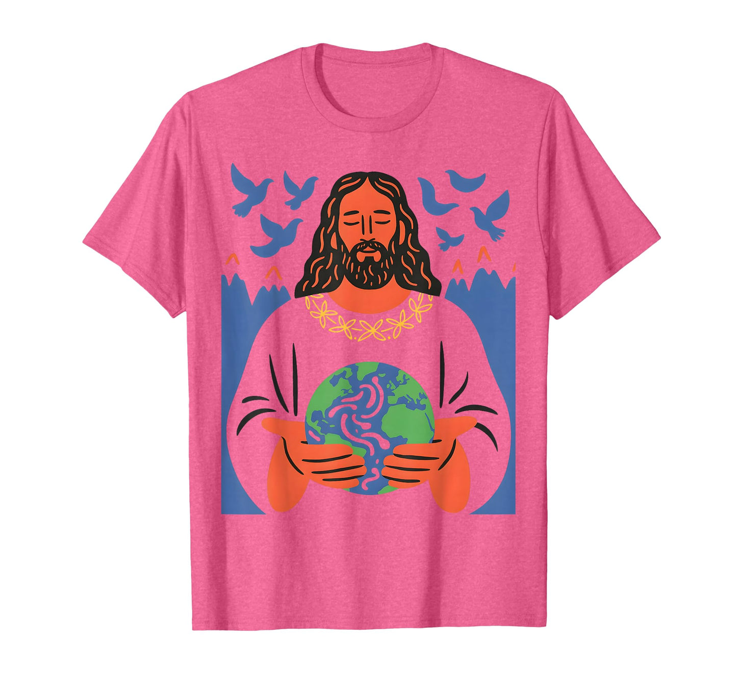 Faith Peace Creation Spiritual Earth Dove Design T-Shirt