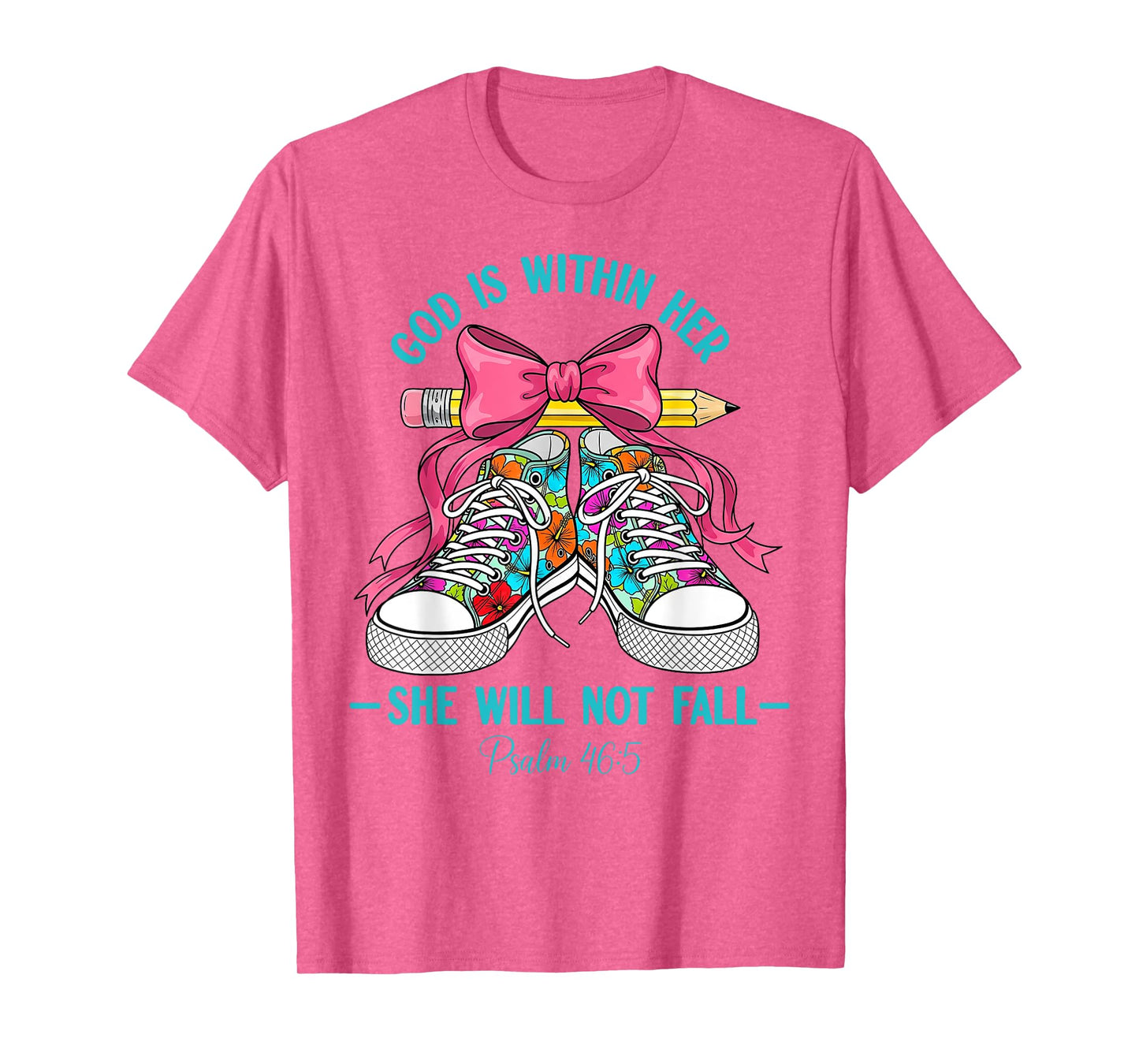 God Is Within Her She Will Not Fall Christian Back To School T-Shirt