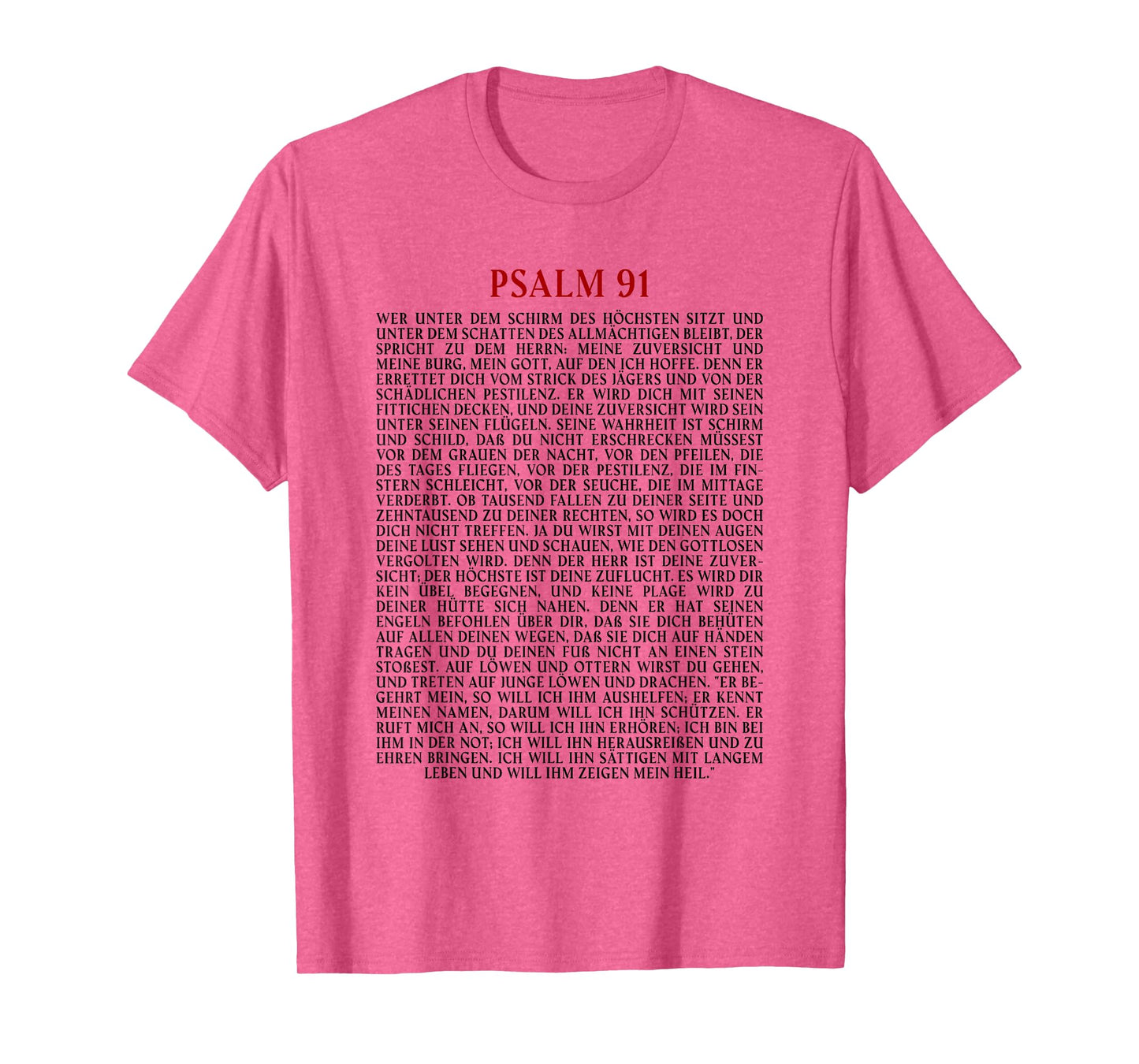 Psalms 91 Bible Verse Protection Safety Blessing (GERMAN) T-Shirt