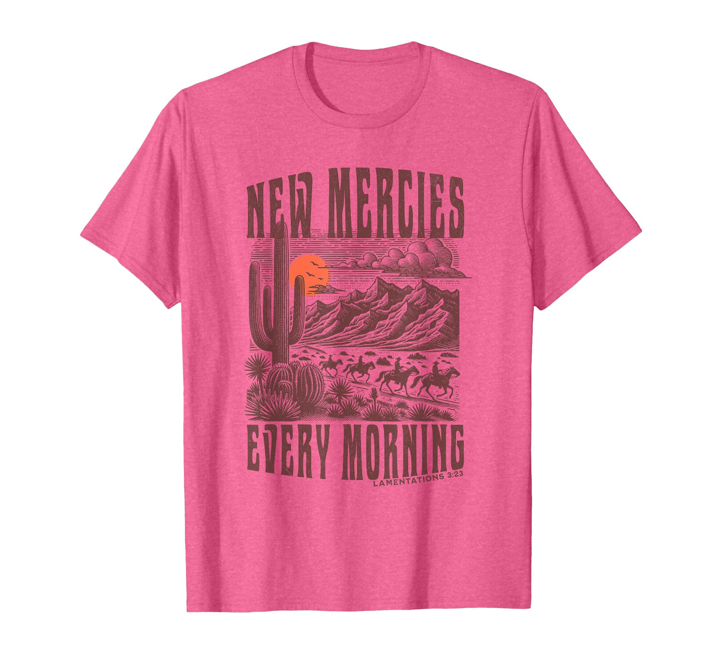 Boho Christian Bible Verse Trendy Jesus Southwest Cactus T-Shirt