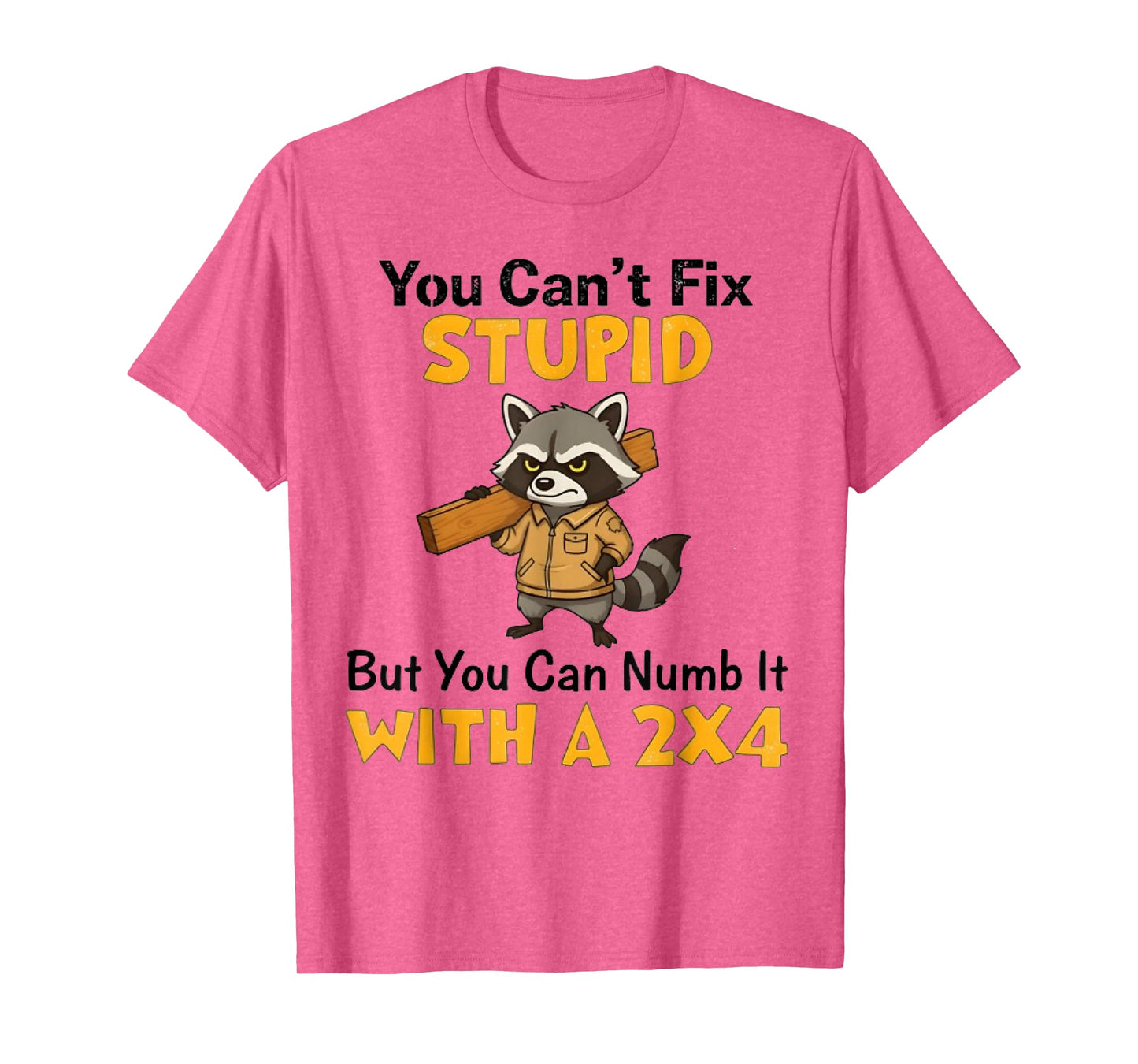 You Can't Fix Stupid But You Can Numb It with A 2x4 Fun Mens T-Shirt