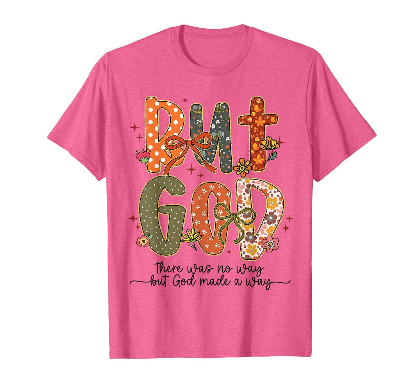 But God Thanksgiving Autumn Christian Thankful Coquette Bow T-Shirt