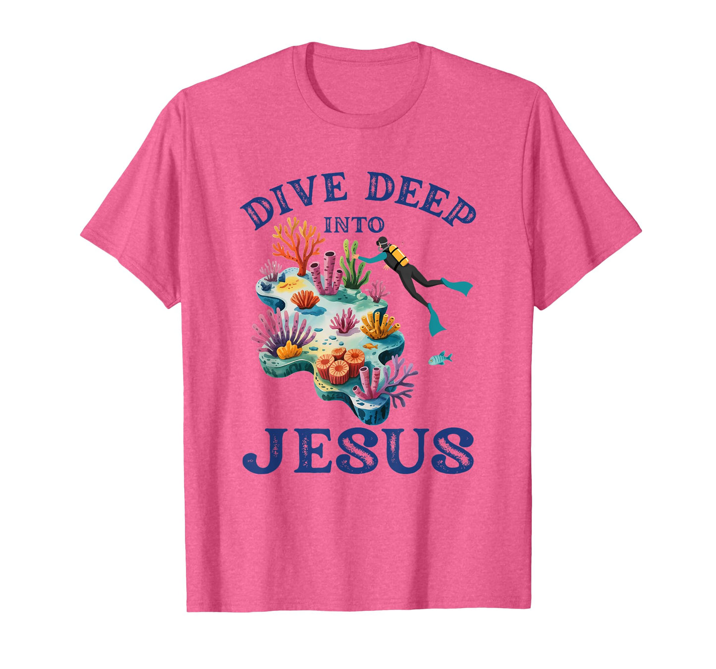 Dive Deep Into Jesus Vbs Christian Scuba Diving Underwater T-Shirt