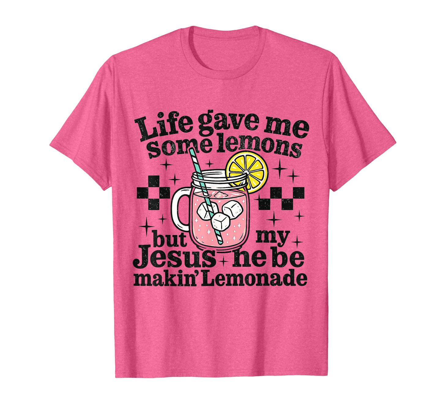 Life Lemons Jesus Making Lemonade Christian Faith Quote T-Shirt