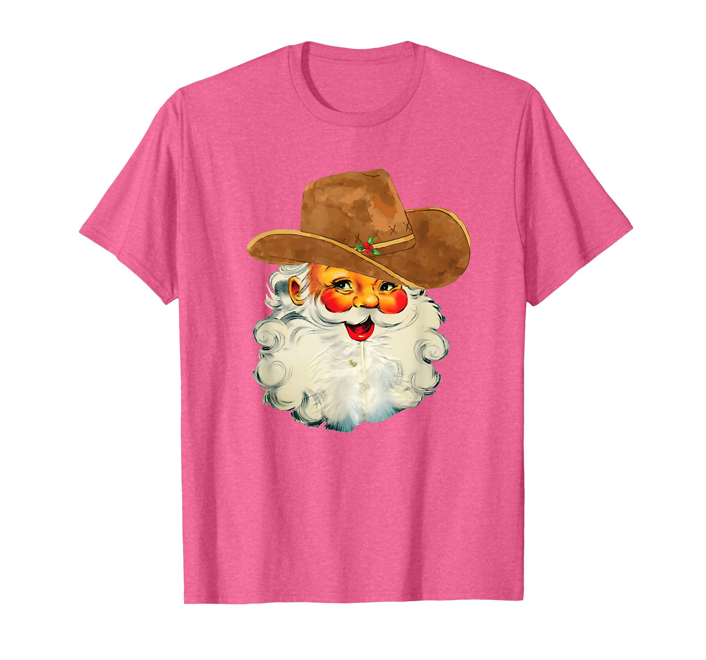 Santa Cowboy Western Christmas Xmas Holiday Pajamas T-Shirt