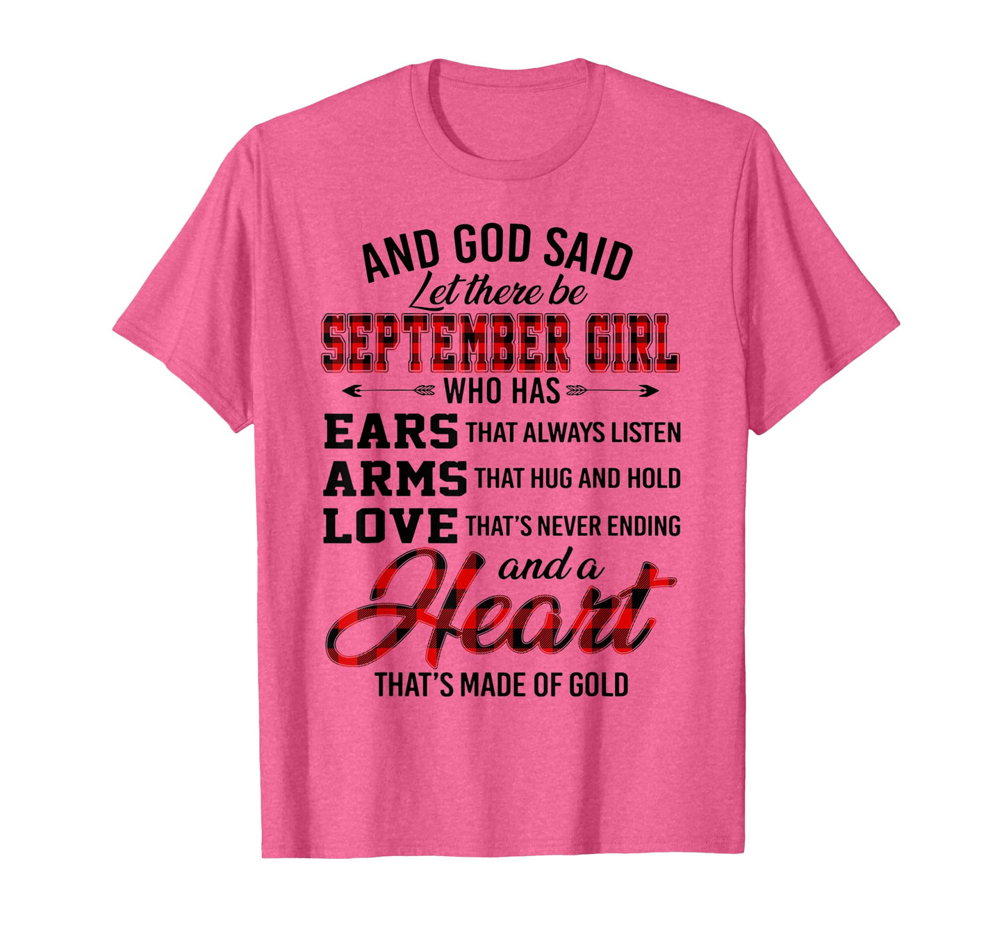 And God Said Let There Be September Girl Who Has Ears Arms T-Shirt