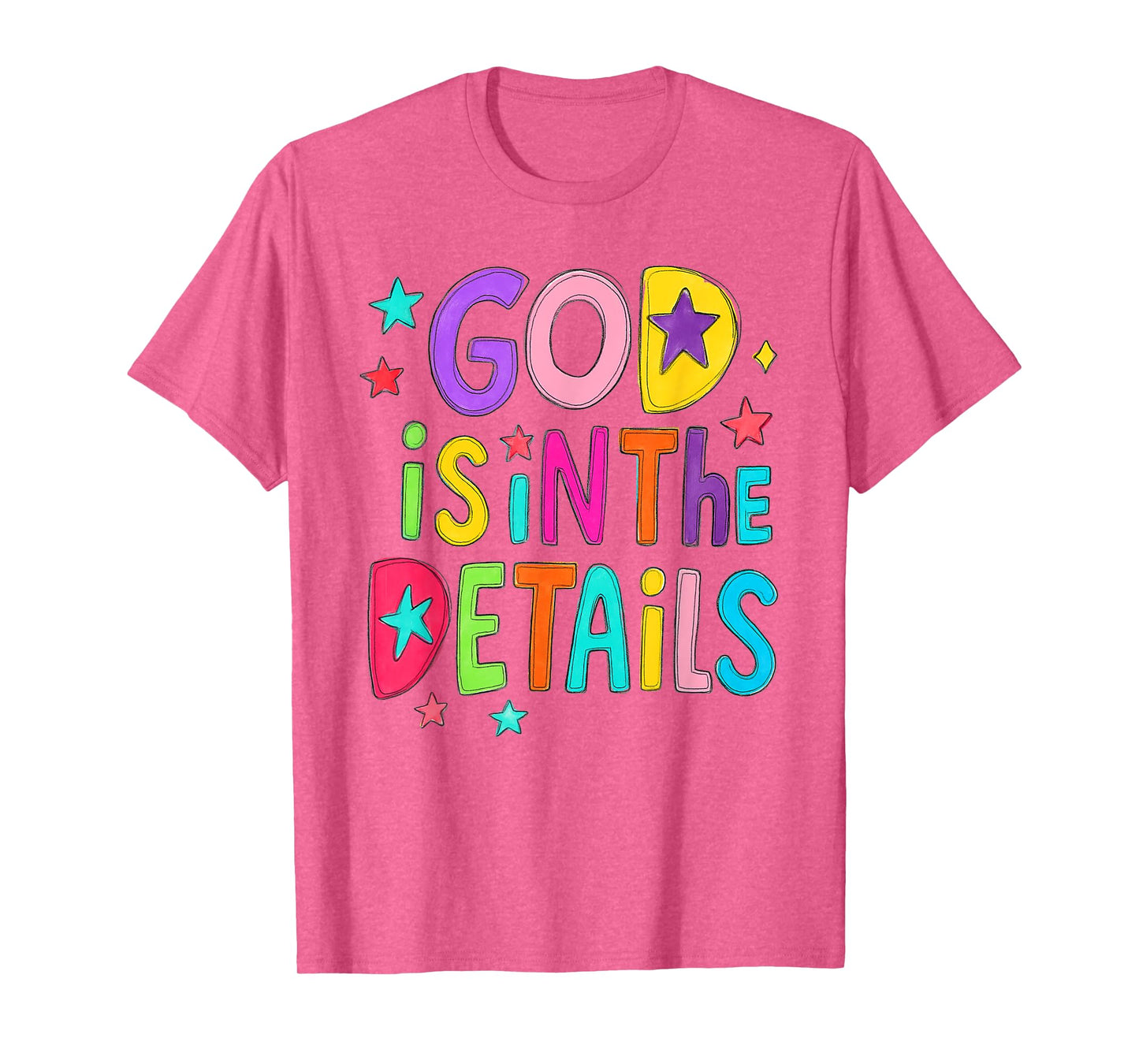Christian Bible Verse Jesus Religious Faith God Is In Detail T-Shirt
