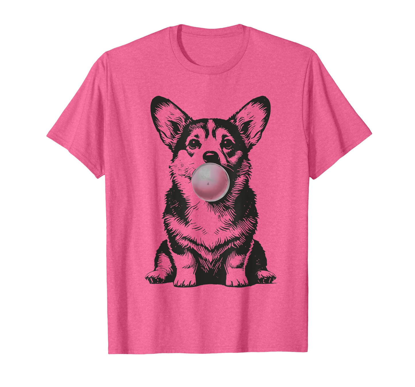 Corgi Blowing Bubble Gum Funny Dog Cartoon Meme T-Shirt