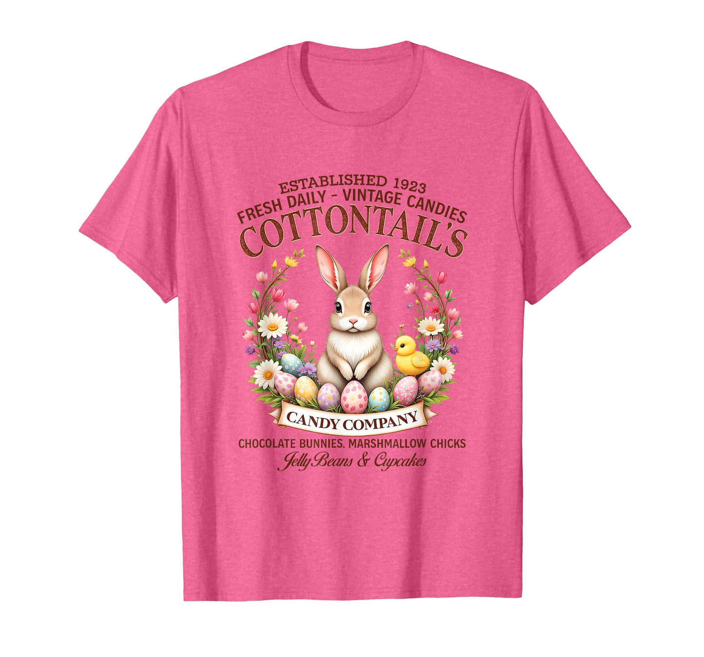 Cottontail’s Candy Co. Vintage Easter Bunny Easter Day T-Shirt