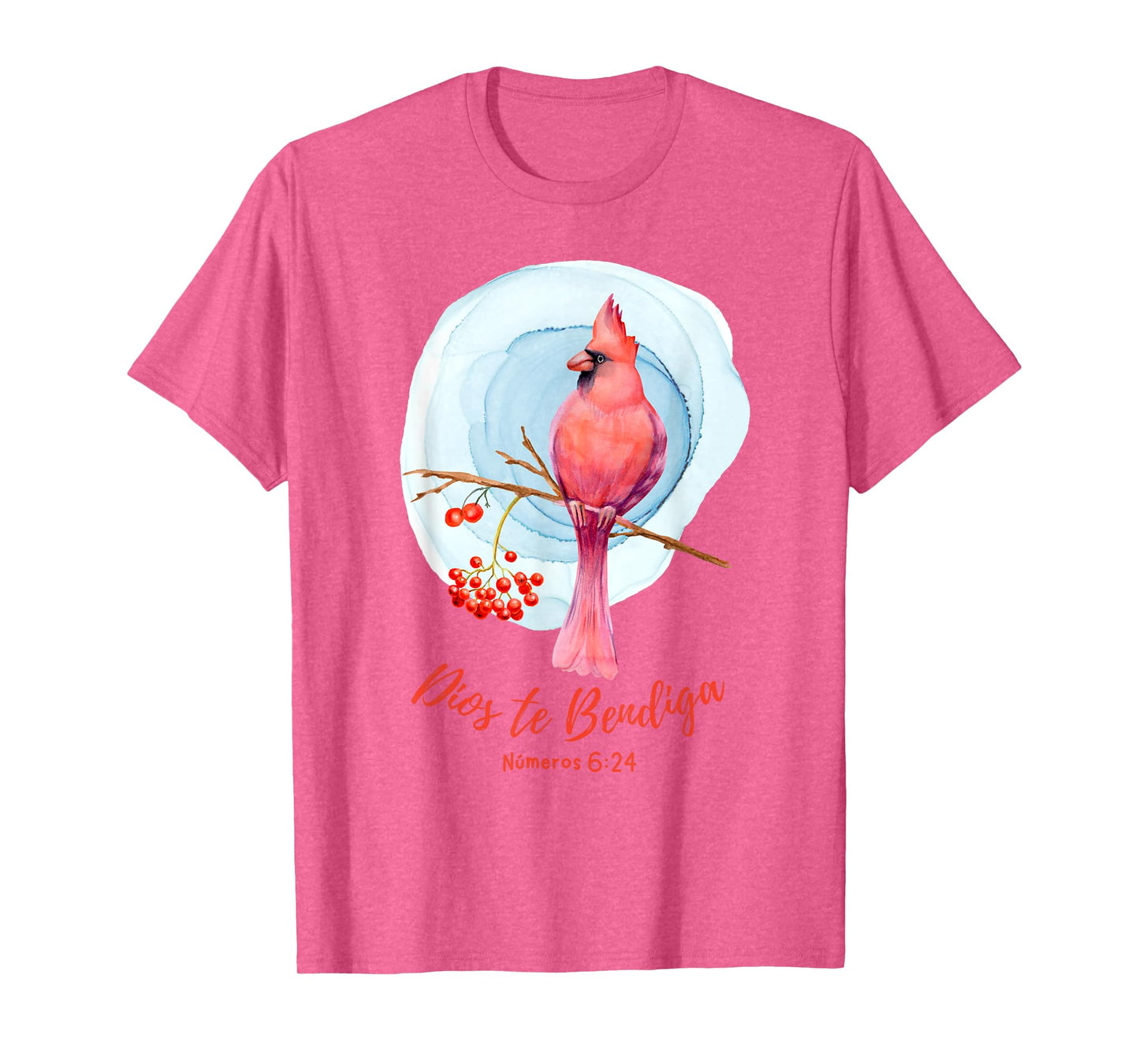 Dios te Bendiga, GOD BLESS YOU, Números 6:24, Cardinal T-Shirt