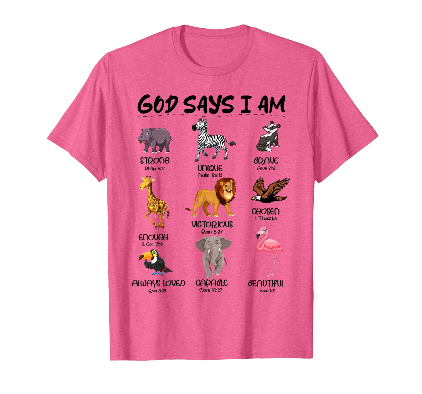 God Say I Am Safari Wild Animals Boys Kids Toddler Christian T-Shirt